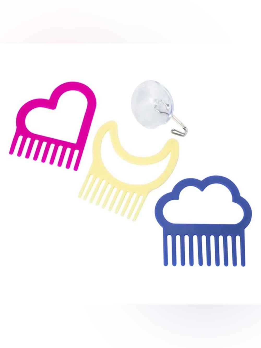 3 Mini Shower Comb Set – Blue, Yellow & Pink - Picture 4 of 6